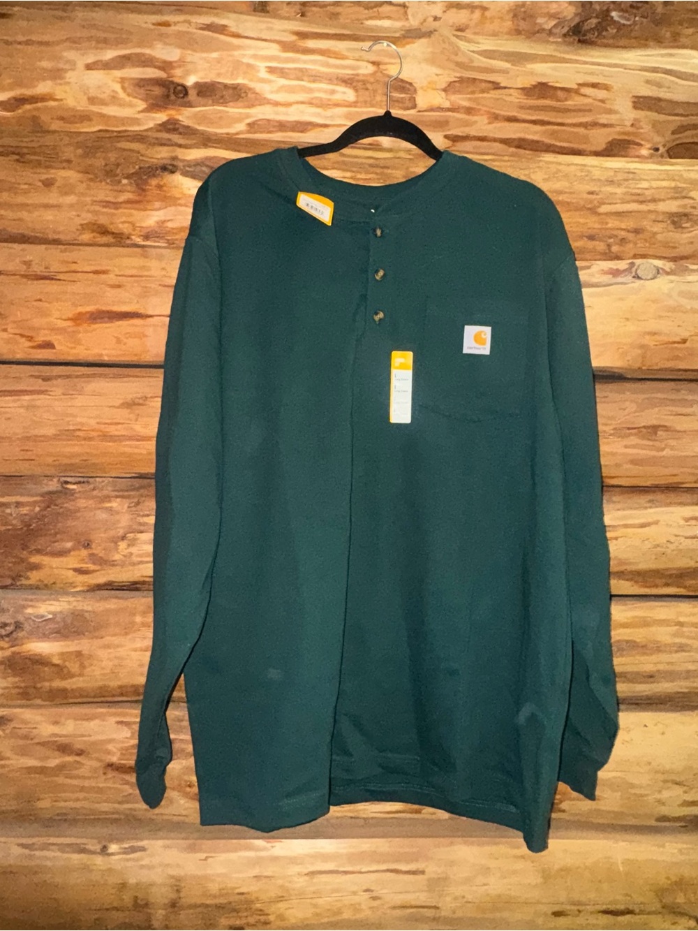 Carhartt Men's Long-Sleeve Henley Sz large